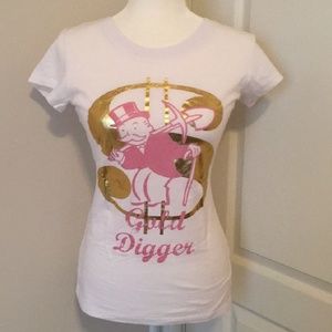 Monopoly Gold Digger Tee Size Large